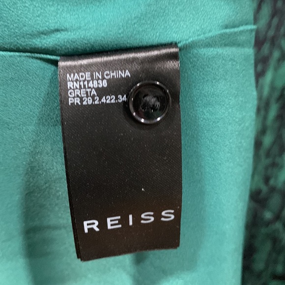 Reiss GRETA LONG SLEEVE PRINTED MIDI DRESS - Picture 12 of 16